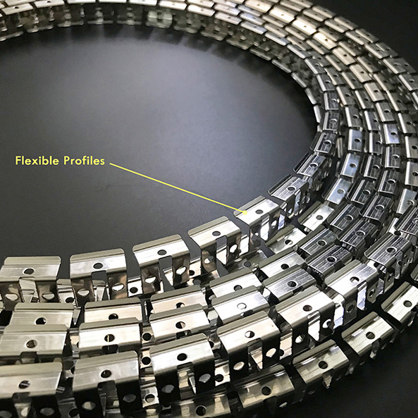 Customize 3.28Ft Flexible LED SUS304 Stainless Steel Mounting Clips For LED Neon Tube Lights